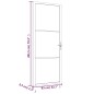 vidaXL Innentür 83x201,5 cm Weiß ESG-Glas und Aluminium vidaXL Innentür 83x201,5 cm Weiß ESG-Glas und Aluminium