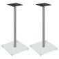 vidaXL Lautsprecher-Ständer 2 Stk. Silbern Hartglas 1 Säule vidaXL Lautsprecher-Ständer 2 Stk. Silbern Hartglas 1 Säule