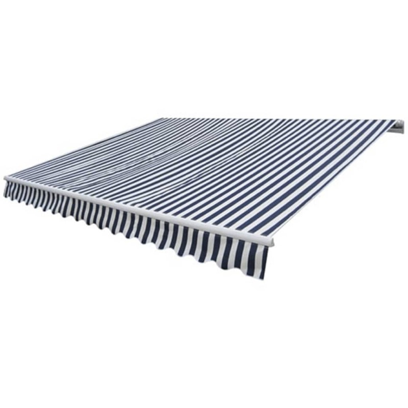 vidaXL Gelenkarmmarkise Handbetrieben 300 cm Blau/Weiß vidaXL Gelenkarmmarkise Handbetrieben 300 cm Blau/Weiß