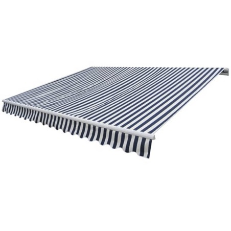vidaXL Gelenkarmmarkise Handbetrieben 300 cm Blau/Weiß