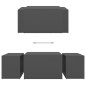 vidaXL 3-tlg. Satztisch-Set Grau 60x60x38 cm Holzwerkstoff vidaXL 3-tlg. Satztisch-Set Grau 60x60x38 cm Holzwerkstoff