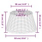 vidaXL Lampenschirm Braun Ø50x30 cm Korbweide vidaXL Lampenschirm Braun Ø50x30 cm Korbweide
