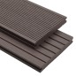 WPC Massive Terrassendielen mit Zubehör 30 m² 2,2 m Dunkelbraun WPC Massive Terrassendielen mit Zubehör 30 m² 2,2 m Dunkelbraun