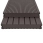 WPC Massive Terrassendielen mit Zubehör 30 m² 2,2 m Dunkelbraun WPC Massive Terrassendielen mit Zubehör 30 m² 2,2 m Dunkelbraun