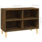 vidaXL TV-Schrank mit Massivholz-Beinen Räuchereiche 69,5x30x50 cm vidaXL TV-Schrank mit Massivholz-Beinen Räuchereiche 69,5x30x50 cm
