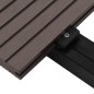 WPC Massive Terrassendielen mit Zubehör 30 m² 2,2 m Dunkelbraun WPC Massive Terrassendielen mit Zubehör 30 m² 2,2 m Dunkelbraun