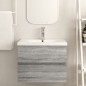 vidaXL Waschbeckenschrank Grau Sonoma 60x38,5x45 cm Holzwerkstoff vidaXL Waschbeckenschrank Grau Sonoma 60x38,5x45 cm Holzwerkstoff