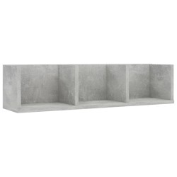 vidaXL CD-Wandregal Betongrau 75x18x18 cm Holzwerkstoff