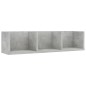 vidaXL CD-Wandregal Betongrau 75x18x18 cm Holzwerkstoff vidaXL CD-Wandregal Betongrau 75x18x18 cm Holzwerkstoff