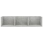 vidaXL CD-Wandregal Betongrau 75x18x18 cm Holzwerkstoff vidaXL CD-Wandregal Betongrau 75x18x18 cm Holzwerkstoff