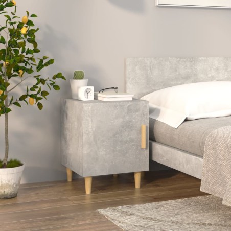 vidaXL Nachttisch Betongrau Holzwerkstoff