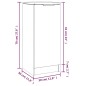 vidaXL Sideboard Betongrau 30x30x70 cm Holzwerkstoff vidaXL Sideboard Betongrau 30x30x70 cm Holzwerkstoff