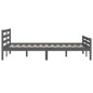 vidaXL Massivholzbett Grau 140x190 cm vidaXL Massivholzbett Grau 140x190 cm