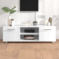 vidaXL TV-Schrank Weiß 110x40x35 cm Holzwerkstoff