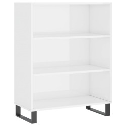 vidaXL Regalschrank Hochglanz-Weiß 69,5x32,5x90 cm Holzwerkstoff