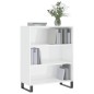 vidaXL Regalschrank Hochglanz-Weiß 69,5x32,5x90 cm Holzwerkstoff vidaXL Regalschrank Hochglanz-Weiß 69,5x32,5x90 cm Holzwerkstoff