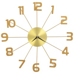 vidaXL Wanduhr Metall 50 cm Golden	