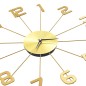 vidaXL Wanduhr Metall 50 cm Golden vidaXL Wanduhr Metall 50 cm Golden