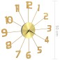 vidaXL Wanduhr Metall 50 cm Golden vidaXL Wanduhr Metall 50 cm Golden