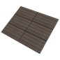 vidaXL Terrassenfliesen 6 Stk. WPC 60x30 cm 1,08 m² Dunkelbraun vidaXL Terrassenfliesen 6 Stk. WPC 60x30 cm 1,08 m² Dunkelbraun