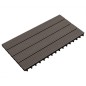 vidaXL Terrassenfliesen 6 Stk. WPC 60x30 cm 1,08 m² Dunkelbraun vidaXL Terrassenfliesen 6 Stk. WPC 60x30 cm 1,08 m² Dunkelbraun