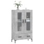 vidaXL Highboard Betongrau 69,5x31x115 cm Holzwerkstoff vidaXL Highboard Betongrau 69,5x31x115 cm Holzwerkstoff