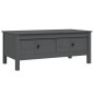 vidaXL Couchtisch Grau 100x50x40 cm Massivholz Kiefer vidaXL Couchtisch Grau 100x50x40 cm Massivholz Kiefer
