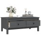 vidaXL Couchtisch Grau 100x50x40 cm Massivholz Kiefer vidaXL Couchtisch Grau 100x50x40 cm Massivholz Kiefer