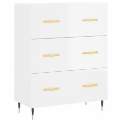 vidaXL Sideboard Hochglanz-Weiß 69,5x34x90 cm Holzwerkstoff