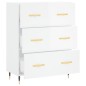 vidaXL Sideboard Hochglanz-Weiß 69,5x34x90 cm Holzwerkstoff vidaXL Sideboard Hochglanz-Weiß 69,5x34x90 cm Holzwerkstoff