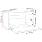 vidaXL Wandschrank Weiß 60x30x35 cm Massivholz Kiefer vidaXL Wandschrank Weiß 60x30x35 cm Massivholz Kiefer