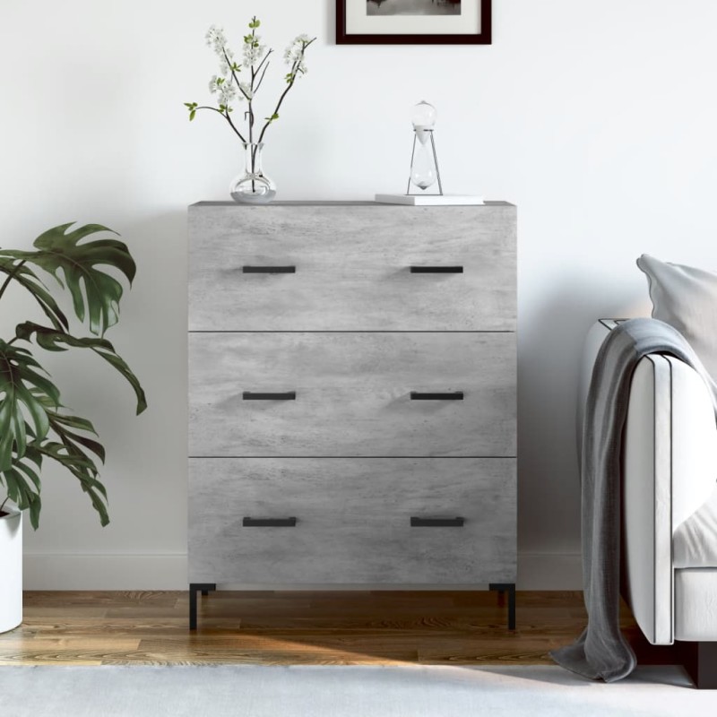 vidaXL Sideboard Betongrau 69,5x34x90 cm Holzwerkstoff vidaXL Sideboard Betongrau 69,5x34x90 cm Holzwerkstoff