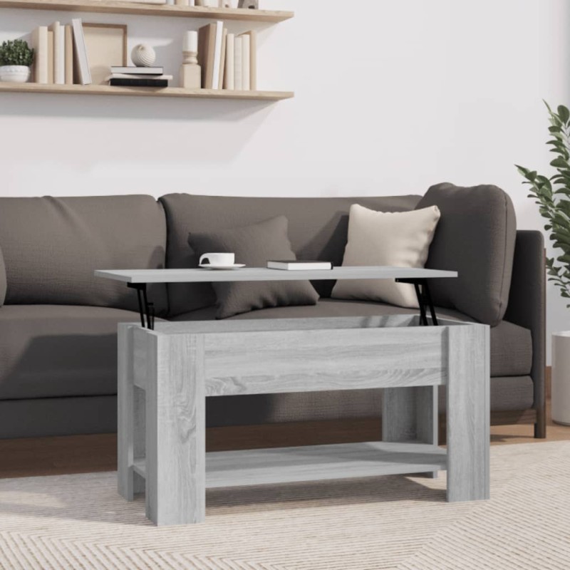 vidaXL Couchtisch Grau Sonoma 101x49x52 cm Holzwerkstoff vidaXL Couchtisch Grau Sonoma 101x49x52 cm Holzwerkstoff