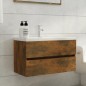 vidaXL Waschbeckenschrank Räuchereiche 80x38,5x45 cm Holzwerkstoff vidaXL Waschbeckenschrank Räuchereiche 80x38,5x45 cm Holzwerkstoff