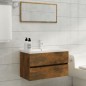 vidaXL Waschbeckenschrank Räuchereiche 80x38,5x45 cm Holzwerkstoff vidaXL Waschbeckenschrank Räuchereiche 80x38,5x45 cm Holzwerkstoff