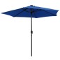 vidaXL Sonnenschirm mit LED-Leuchten & Aluminium-Mast 270 cm Azurblau vidaXL Sonnenschirm mit LED-Leuchten & Aluminium-Mast 270 cm Azurblau