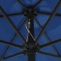 vidaXL Sonnenschirm mit LED-Leuchten & Aluminium-Mast 270 cm Azurblau vidaXL Sonnenschirm mit LED-Leuchten & Aluminium-Mast 270 cm Azurblau