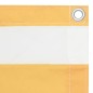 vidaXL Balkon-Sichtschutz Weiß und Gelb 75x600 cm Oxford-Gewebe vidaXL Balkon-Sichtschutz Weiß und Gelb 75x600 cm Oxford-Gewebe