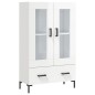 vidaXL Highboard Hochglanz-Weiß 69,5x31x115 cm Holzwerkstoff vidaXL Highboard Hochglanz-Weiß 69,5x31x115 cm Holzwerkstoff