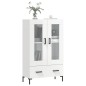 vidaXL Highboard Hochglanz-Weiß 69,5x31x115 cm Holzwerkstoff vidaXL Highboard Hochglanz-Weiß 69,5x31x115 cm Holzwerkstoff
