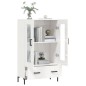 vidaXL Highboard Hochglanz-Weiß 69,5x31x115 cm Holzwerkstoff vidaXL Highboard Hochglanz-Weiß 69,5x31x115 cm Holzwerkstoff
