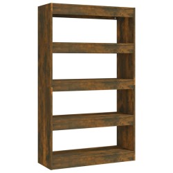 vidaXL Bücherregal/Raumteiler Räuchereiche 80x30x135 cm Holzwerkstoff
