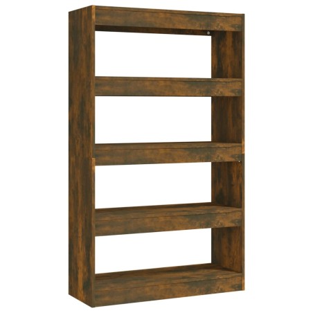 vidaXL Bücherregal/Raumteiler Räuchereiche 80x30x135 cm Holzwerkstoff