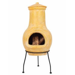 RedFire Gartenkamin Tampico Gelb 31x31x68 cm Ton