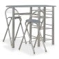 vidaXL 3-tlg. Bar-Set mit Regalen Holz und Stahl Grau vidaXL 3-tlg. Bar-Set mit Regalen Holz und Stahl Grau