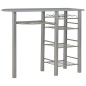vidaXL 3-tlg. Bar-Set mit Regalen Holz und Stahl Grau vidaXL 3-tlg. Bar-Set mit Regalen Holz und Stahl Grau