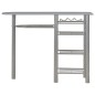 vidaXL 3-tlg. Bar-Set mit Regalen Holz und Stahl Grau vidaXL 3-tlg. Bar-Set mit Regalen Holz und Stahl Grau
