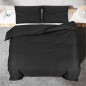 vidaXL Bettwäsche-Set Schwarz 225x220 cm Baumwolle vidaXL Bettwäsche-Set Schwarz 225x220 cm Baumwolle