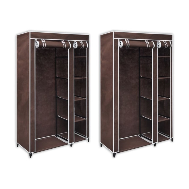 vidaXL Stoffschränke 2 Stk. Braun vidaXL Stoffschränke 2 Stk. Braun