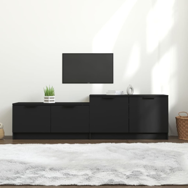 vidaXL TV-Schrank Schwarz 158,5x36x45 cm Holzwerkstoff vidaXL TV-Schrank Schwarz 158,5x36x45 cm Holzwerkstoff